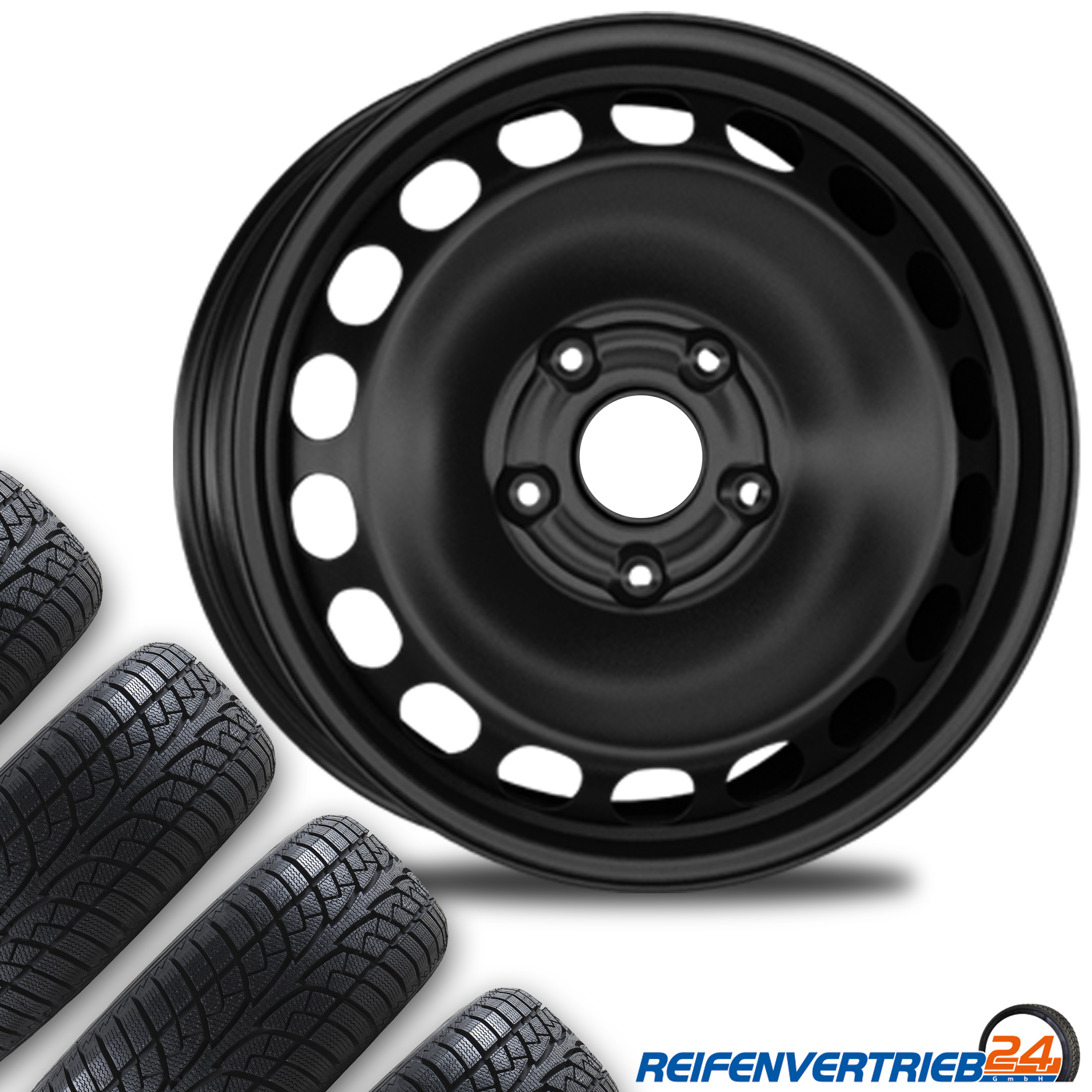 Stahlfelge 6,0x16 5x112 ET 50 & Hankook Kinergy 4S 2 (H750) 205/55 R16 94H