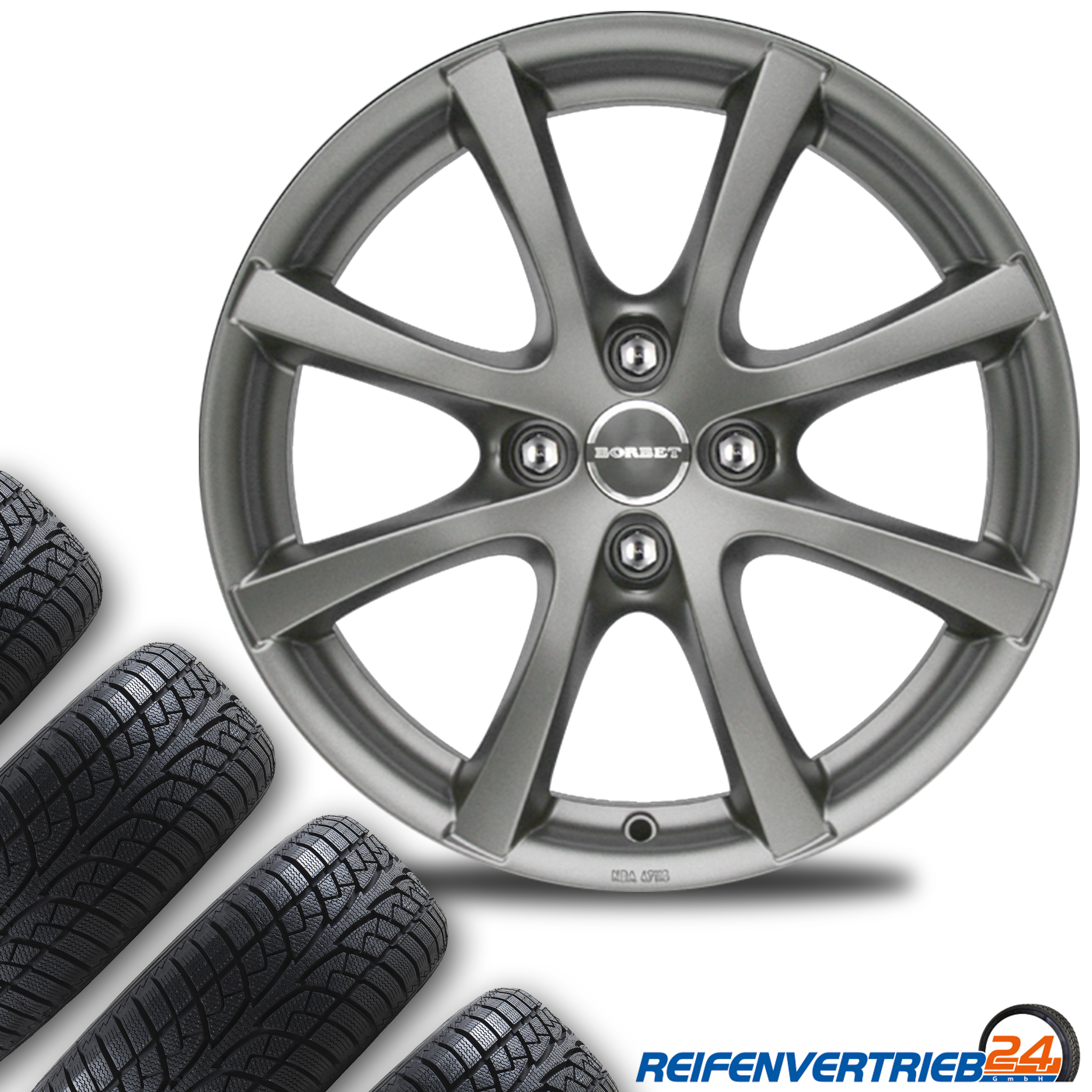 Borbet LV4 5,5x14 4x100 ET 35 & Dunlop Sport BluResponse 185/55 R14 80H