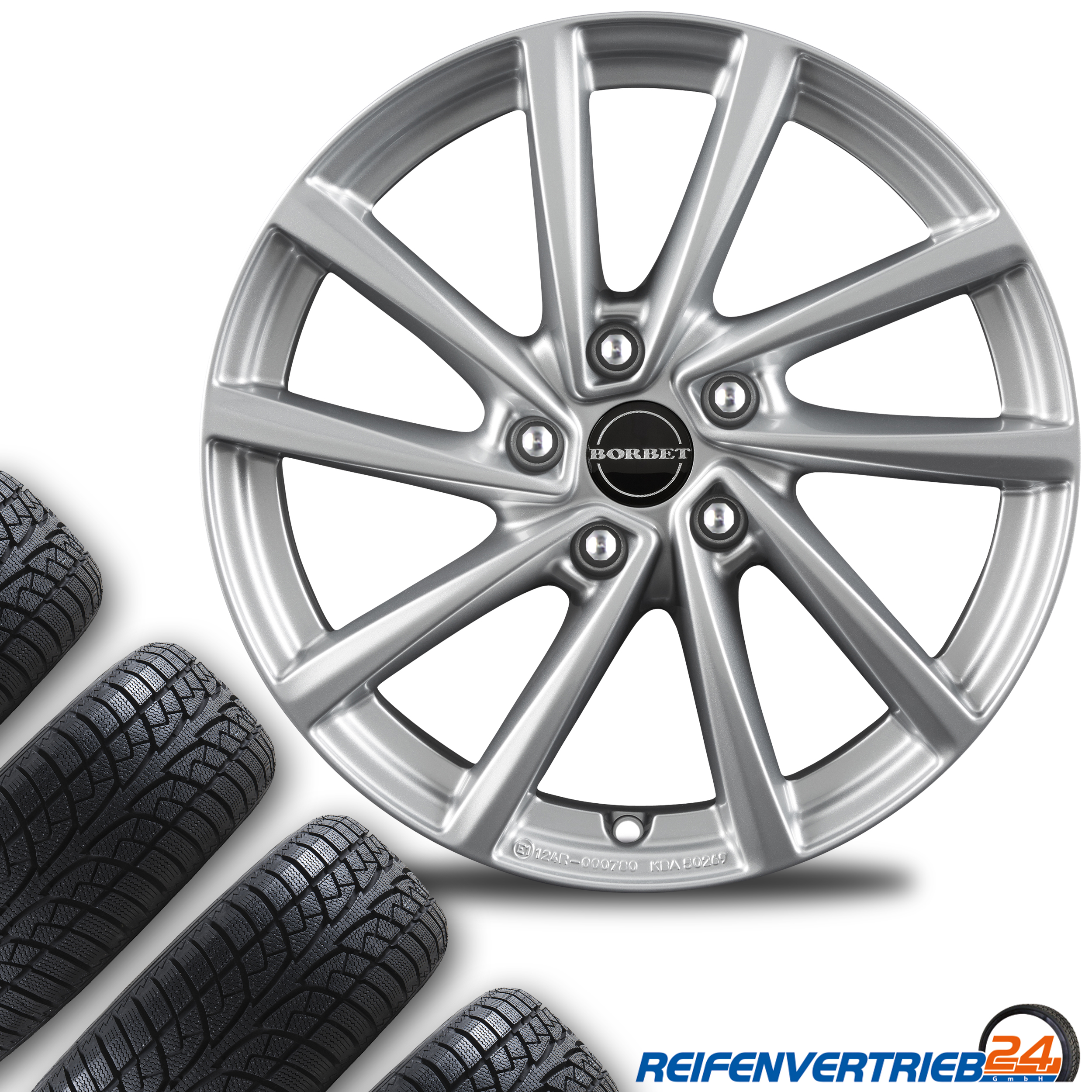 Borbet V 7,0x18 5x114,3 ET 41 & Uniroyal WinterExpert 235/55 R18 104V