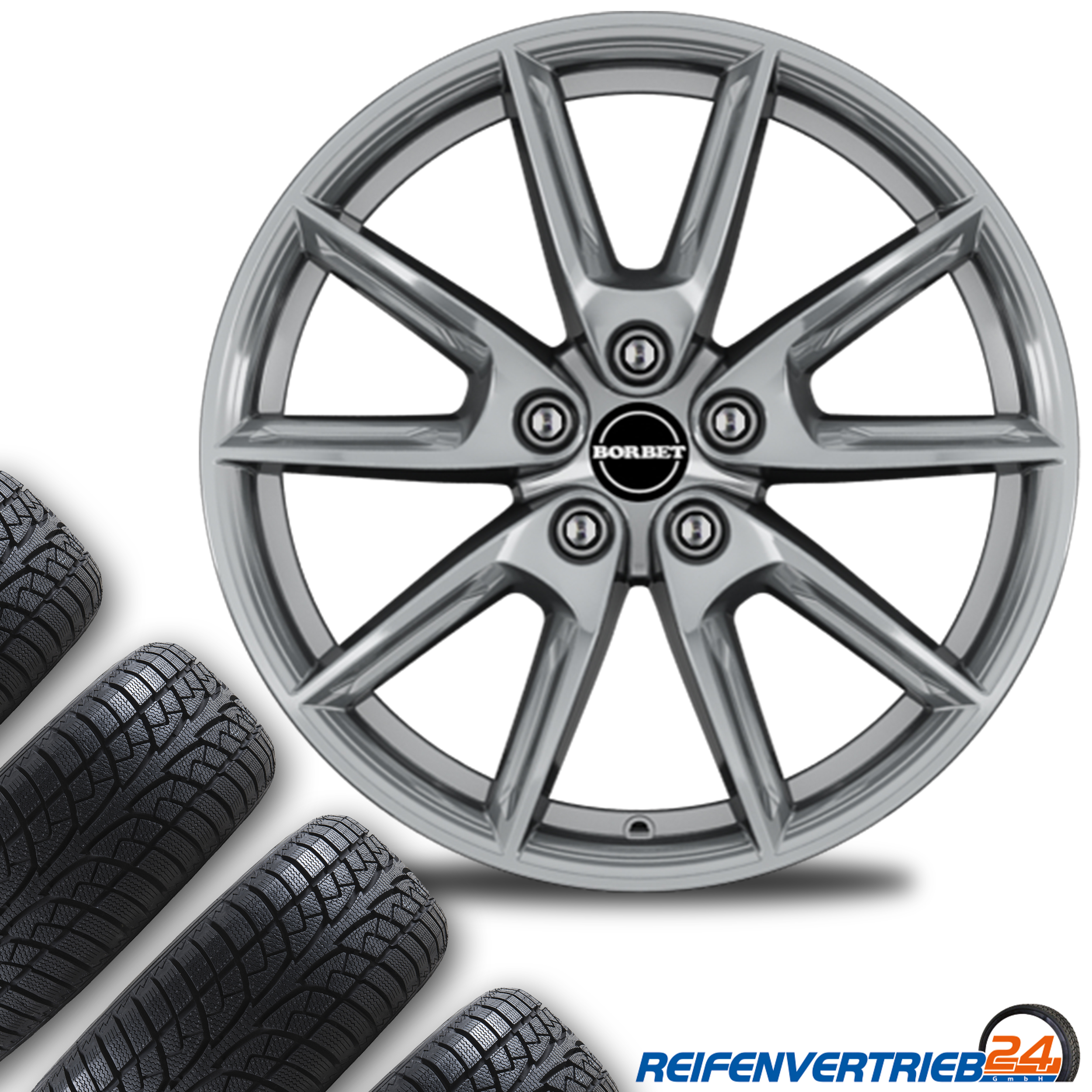 Borbet LX18 8,0x18 5x108 ET 45 & Uniroyal RainSport 5 235/40 R18 95Y