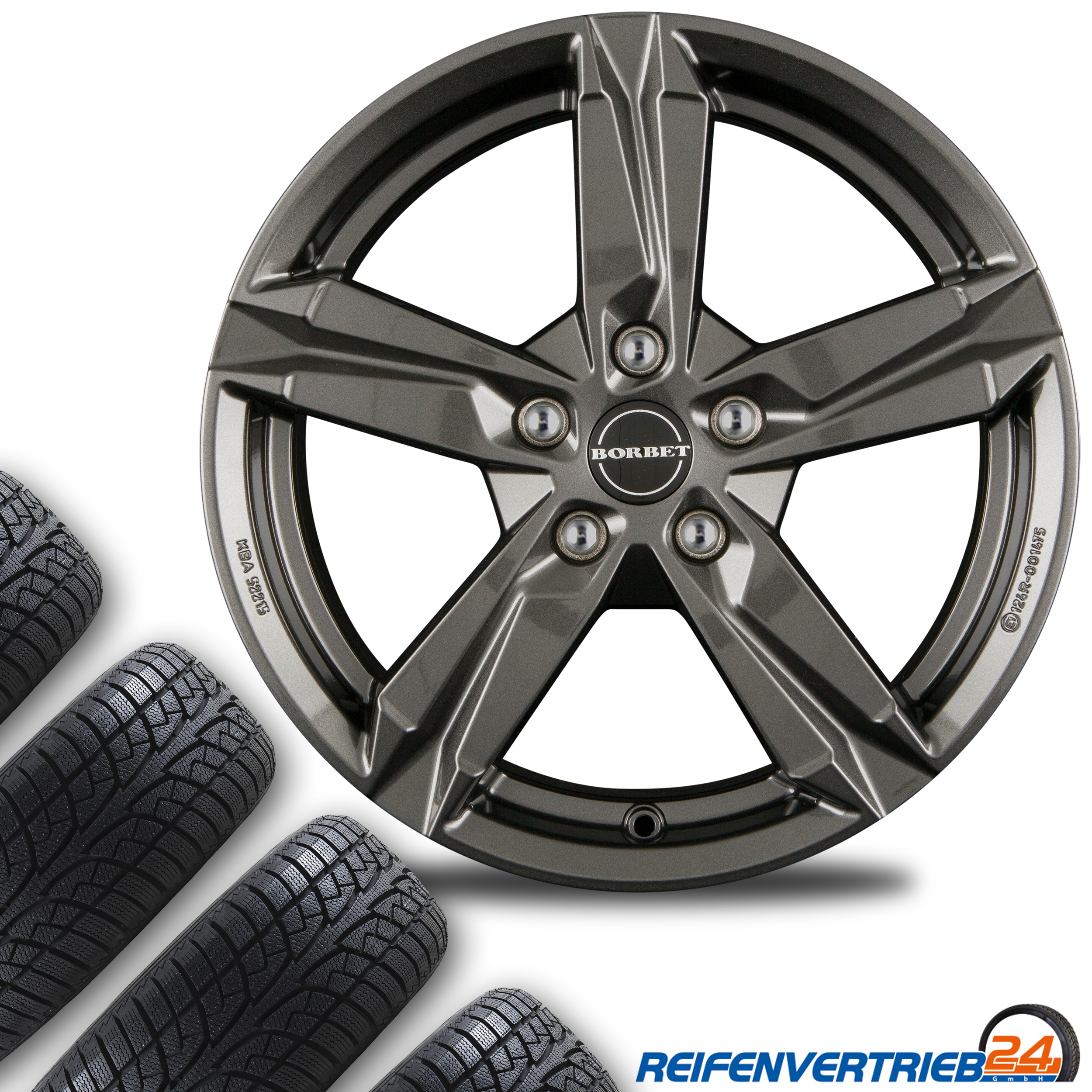 Borbet T10 7,0x17 5x112 ET 40 & Michelin Pilot Alpin 5 225/50 R17 98H