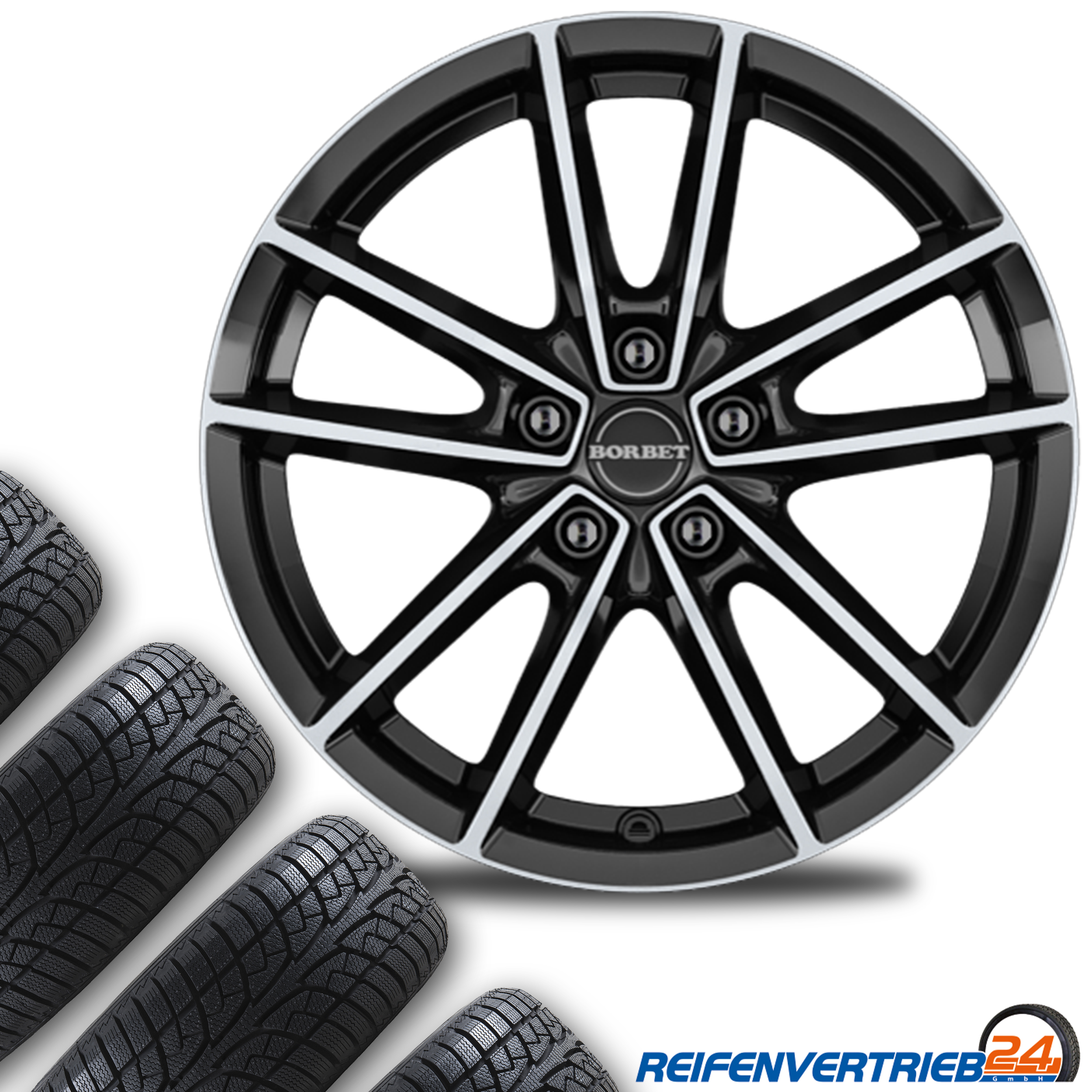 Borbet W 7,0x17 5x114,3 ET 45 & Goodyear Vector 4Seasons SUV G3 225/60 R17 103V