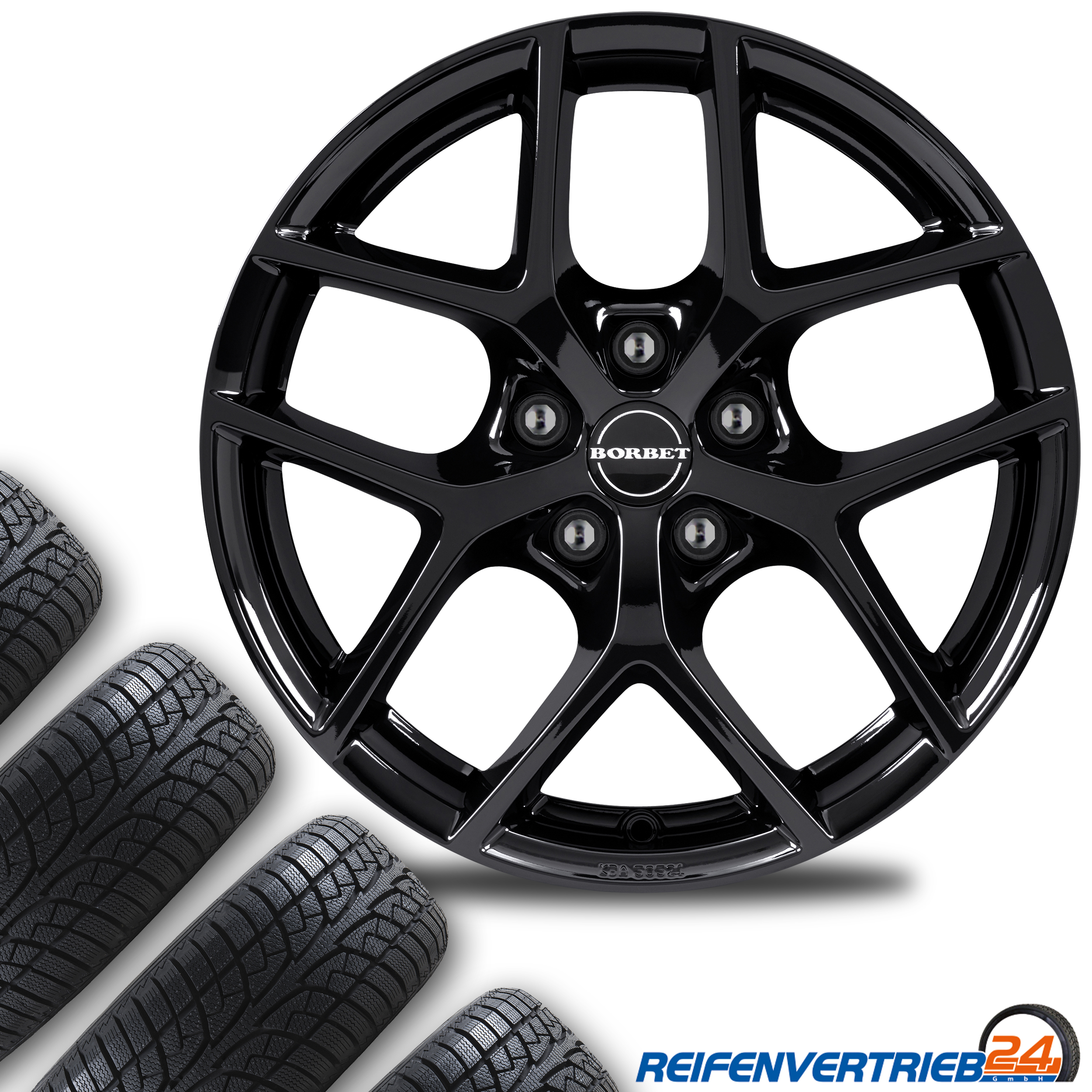 Borbet Y 7,0x17 5x114,3 ET 44 & Pirelli Cinturato Winter 3 225/45 R17 94V